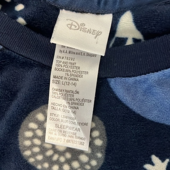 Disney Eeyore Lightweight Fleece Pajama Set - Picture 6 of 16